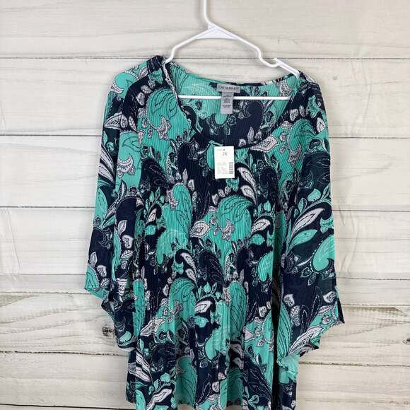 Catherines Tops - Catherine 3x blouse sheer light weight